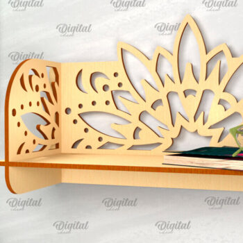 Intra απο ξύλο plywood  Χρώμα wenge 3mm-4mm πάχος - Διακοσμητικά ράφια τοίχου με λουλούδια Δίασταση 30x20 cm INTRAFABR-125103810 - Image 6