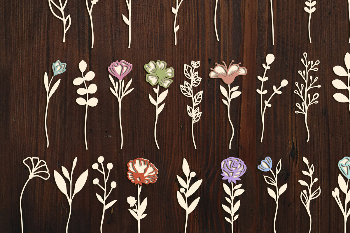 Intra απο ξύλο plywood  Χρώμα wenge 3mm-4mm πάχος - Πρότυπα δέσμης διακοσμητικών λουλουδιών Δίασταση 3x8 cm INTRAFABR-125103871