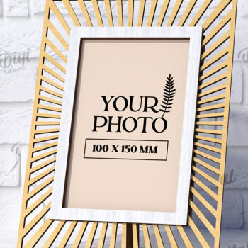 Intra απο ξύλο plywood Χρώμα wenge 3mm-4mm πάχος - Διακοσμητικό πλαίσιο κοπής με λέιζερ Δίασταση 20x25 cm INTRAFABR-125104123 - Image 1