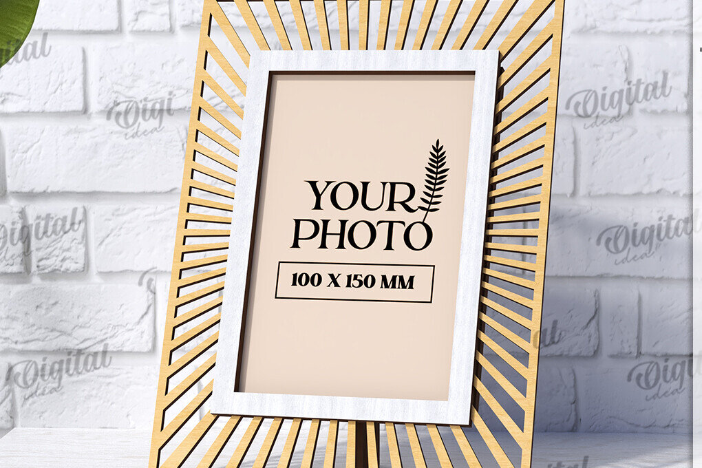 Intra απο ξύλο plywood  Χρώμα wenge 3mm-4mm πάχος - Διακοσμητικό πλαίσιο κοπής με λέιζερ Δίασταση 20x25 cm INTRAFABR-125104123