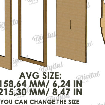 Intra απο ξύλο plywood Χρώμα wenge 3mm-4mm πάχος - Διακοσμητικό πλαίσιο κοπής με λέιζερ Δίασταση 20x25 cm INTRAFABR-125104123 - Image 2