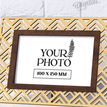 Intra απο ξύλο plywood Χρώμα wenge 3mm-4mm πάχος - Διακοσμητικό πλαίσιο κοπής με λέιζερ Δίασταση 20x25 cm INTRAFABR-125104239 - Image 1