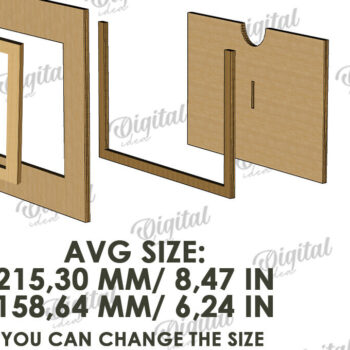 Intra απο ξύλο plywood  Χρώμα wenge 3mm-4mm πάχος - Διακοσμητικό πλαίσιο κοπής με λέιζερ Δίασταση 20x25 cm INTRAFABR-122799215 - Image 2