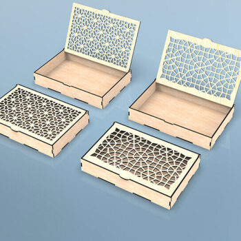 Intra απο ξύλο plywood  Χρώμα wenge 3mm-4mm πάχος - Διακοσμητικό κουτί δώρου κοπής με λέιζερ Δίασταση 20x20 cm INTRAFABR-124680584 - Image 5