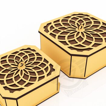 Intra απο ξύλο plywood  Χρώμα wenge 3mm-4mm πάχος - Διακοσμητικό κουτί δώρου Αρχεία Δίασταση 150x150 cm INTRAFABR-4058466 - Image 3