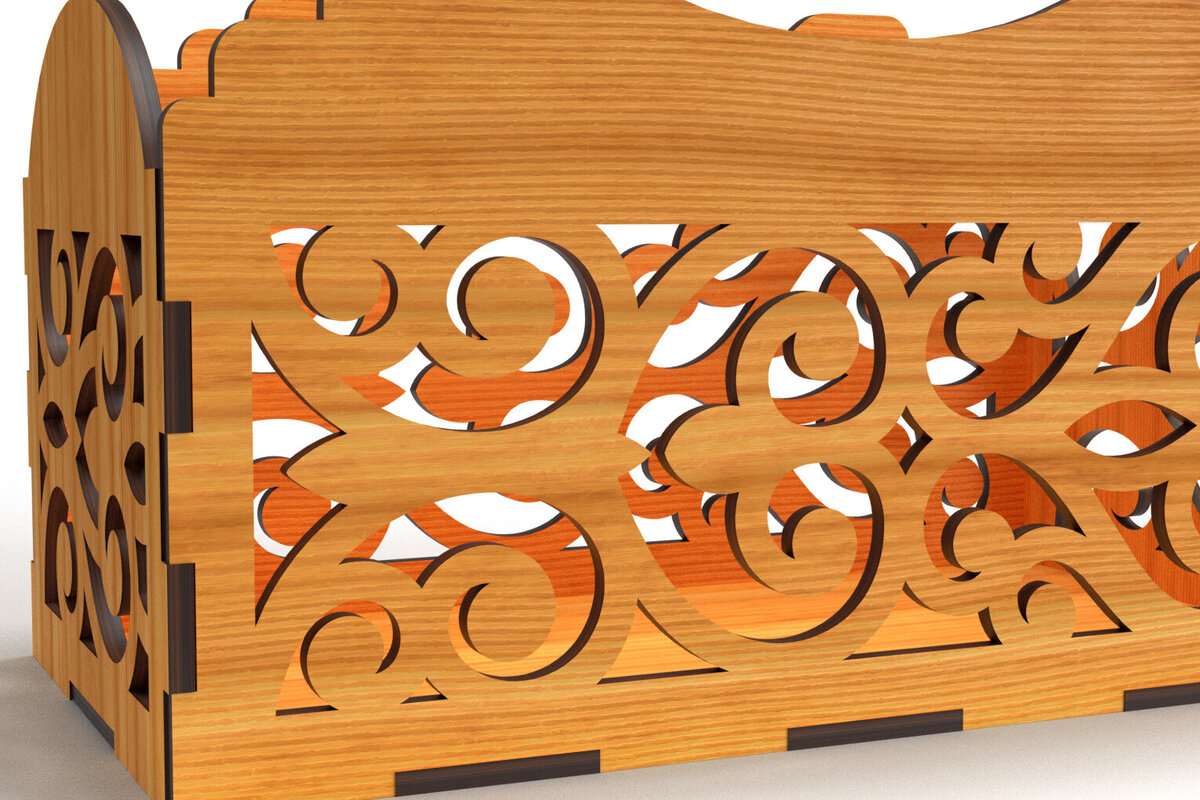 Intra απο ξύλο plywood  Χρώμα wenge 3mm-4mm πάχος - Διακοσμητικό κουτί δώρου Ξύλινο κουτί κοπής με λέιζερ Δίασταση 6x6 cm INTRAFABR-110568564