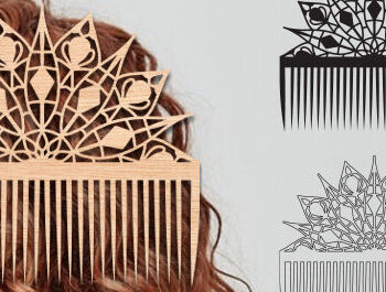 Intra απο ξύλο plywood Χρώμα wenge 3mm-4mm πάχος - Διακοσμητικές χτένες μαλλιών Δέσμη κοπής με λέιζερ Δίασταση 20x20 cm INTRAFABR-118209046 - Image 2