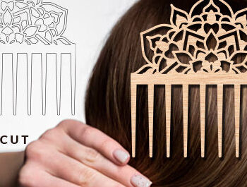 Intra απο ξύλο plywood Χρώμα wenge 3mm-4mm πάχος - Διακοσμητικές χτένες μαλλιών Δέσμη κοπής με λέιζερ Δίασταση 20x20 cm INTRAFABR-118209108 - Image 5