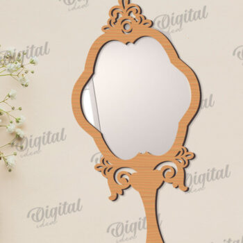 Intra απο ξύλο plywood  Χρώμα wenge 3mm-4mm πάχος - Διακοσμητικό πλαίσιο καθρέφτη χεριού Δίασταση 20x25 cm INTRAFABR-118209198 - Image 1