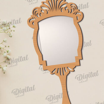 Intra απο ξύλο plywood  Χρώμα wenge 3mm-4mm πάχος - Διακοσμητικό πλαίσιο καθρέφτη χεριού Δίασταση 20x25 cm INTRAFABR-118209236 - Image 1