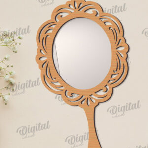 Intra απο ξύλο plywood  Χρώμα wenge 3mm-4mm πάχος - Διακοσμητικό πλαίσιο καθρέφτη χεριού Δίασταση 20x25 cm INTRAFABR-118208511