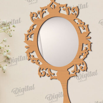 Intra απο ξύλο plywood  Χρώμα wenge 3mm-4mm πάχος - Διακοσμητικό πλαίσιο καθρέφτη χεριού Δίασταση 20x25 cm INTRAFABR-118208566 - Image 1