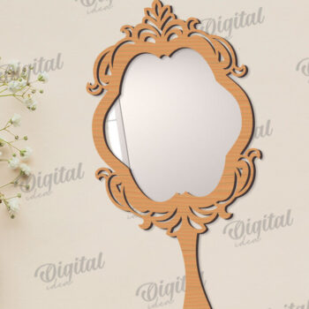 Intra απο ξύλο plywood  Χρώμα wenge 3mm-4mm πάχος - Διακοσμητικό πλαίσιο καθρέφτη χεριού Δίασταση 20x25 cm INTRAFABR-118208679 - Image 1