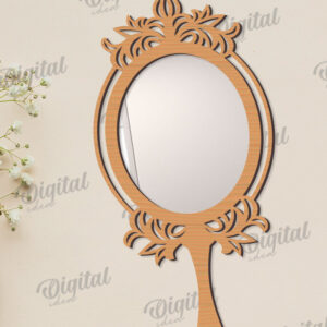 Intra απο ξύλο plywood  Χρώμα wenge 3mm-4mm πάχος - Διακοσμητικό πλαίσιο καθρέφτη χεριού Δίασταση 20x25 cm INTRAFABR-118208702