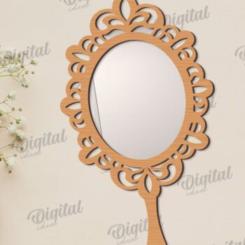 Intra απο ξύλο plywood Χρώμα wenge 3mm-4mm πάχος - Διακοσμητικό πλαίσιο καθρέφτη χεριού Δίασταση 20x25 cm INTRAFABR-117101546 - Image 1