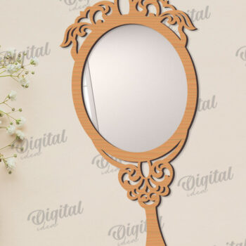 Intra απο ξύλο plywood  Χρώμα wenge 3mm-4mm πάχος - Διακοσμητικό πλαίσιο καθρέφτη χεριού Δίασταση 20x25 cm INTRAFABR-117101736 - Image 1