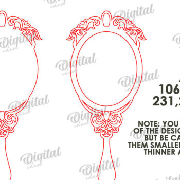 Intra απο ξύλο plywood  Χρώμα wenge 3mm-4mm πάχος - Διακοσμητικό πλαίσιο καθρέφτη χεριού Δίασταση 20x25 cm INTRAFABR-117101736 - Image 2