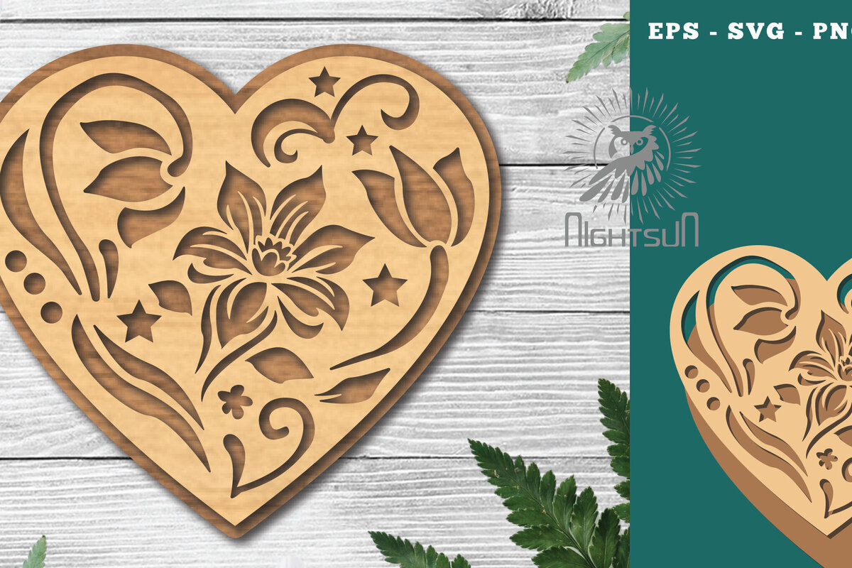 Intra απο ξύλο plywood  Χρώμα wenge 3mm-4mm πάχος - Διακοσμητικό διάκοσμο κοπής με λέιζερ καρδιάς 5 Δίασταση 20x20 cm INTRAFABR-117734798