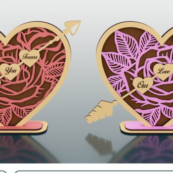 Intra απο ξύλο plywood  Χρώμα wenge 3mm-4mm πάχος - Διακοσμητικά αρχεία Heart Δίασταση 292x220 cm INTRAFABR-117868845 - Image 1