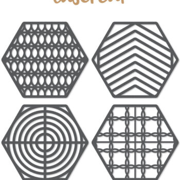 Intra απο ξύλο plywood Χρώμα wenge 3mm-4mm πάχος - Διακοσμητικό εξάγωνο Lasercut Δίασταση 30x20 cm INTRAFABR-117784142 - Image 1