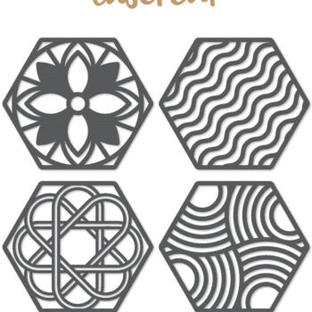 Intra απο ξύλο plywood Χρώμα wenge 3mm-4mm πάχος - Διακοσμητικό εξάγωνο Lasercut Δίασταση 30x20 cm INTRAFABR-117784236 - Image 1