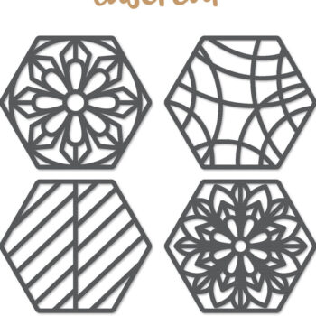 Intra απο ξύλο plywood 3mm-4mm πάχος - Διακοσμητικό εξάγωνο Lasercut Δίασταση 30x20 cm INTRAFABR-117120377 - Image 4