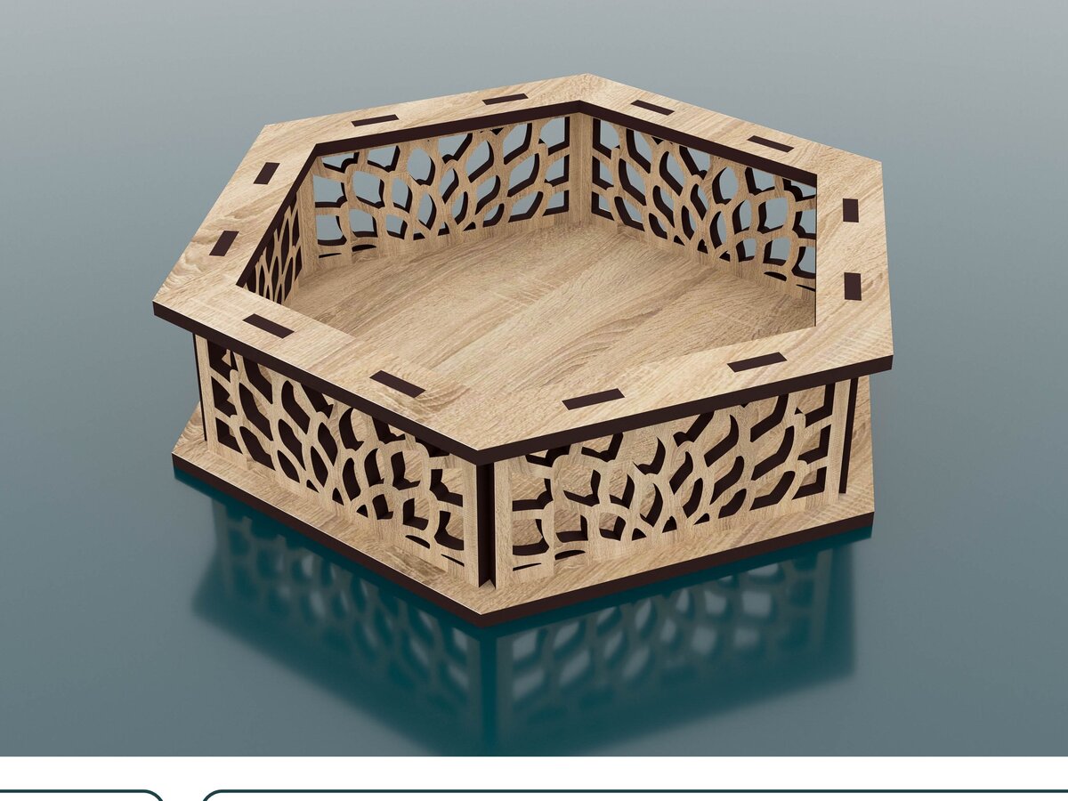 Intra απο ξύλο plywood  Χρώμα wenge 3mm-4mm πάχος - Διακοσμητικό Εξάγωνο Ξύλινο Κουτί Δώρου Δίασταση 150x130 cm INTRAFABR-117944258