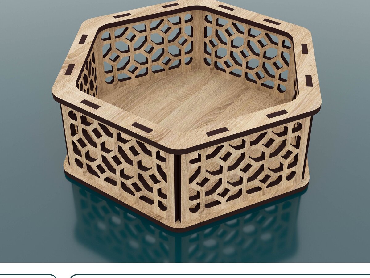 Intra απο ξύλο plywood  Χρώμα wenge 3mm-4mm πάχος - Διακοσμητικό Εξάγωνο Ξύλινο Κουτί Δώρου Δίασταση 142x126 cm INTRAFABR-117942809