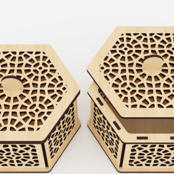 Intra απο ξύλο plywood  Χρώμα wenge 3mm-4mm πάχος - Διακοσμητικό Εξάγωνο Ξύλινο Κουτί δώρου Δίασταση 128x112 cm INTRAFABR-117887745 - Image 3