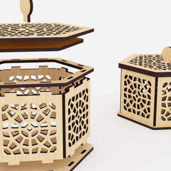 Intra απο ξύλο plywood  Χρώμα wenge 3mm-4mm πάχος - Διακοσμητικό Εξάγωνο Ξύλινο Κουτί δώρου Δίασταση 128x112 cm INTRAFABR-117887745 - Image 4