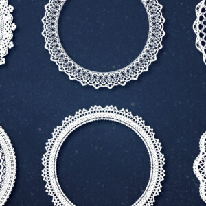 Intra απο ξύλο plywood  Χρώμα wenge 3mm-4mm πάχος - Διακοσμητικά κορνίζες από δαντέλα και περίπλοκος κύκλος δαντέλας Δίασταση 20x25 cm INTRAFABR-117938840