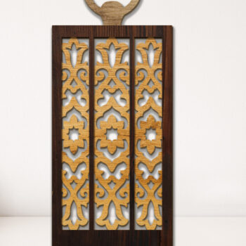 Intra απο ξύλο plywood  Χρώμα wenge 3mm-4mm πάχος - Διακοσμητικό πρότυπο σιλουέτας φαναριού Δίασταση 4x8 cm INTRAFABR-115261239 - Image 1