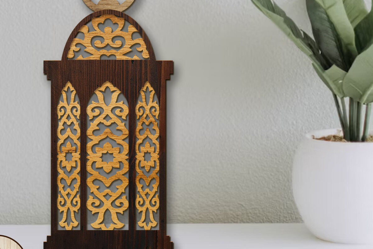 Intra απο ξύλο plywood  Χρώμα wenge 3mm-4mm πάχος - Διακοσμητικό πρότυπο ξύλινης κοπής φαναριού Δίασταση 4x8 cm INTRAFABR-114772600