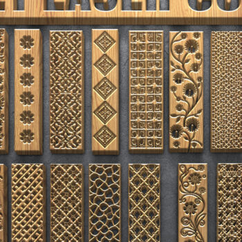 Intra απο ξύλο plywood  Χρώμα wenge 3mm-4mm πάχος - Διακοσμητικά αρχεία πάνελ κοπής με λέιζερ Δίασταση 4500x5400 cm INTRAFABR-55866024 - Image 1