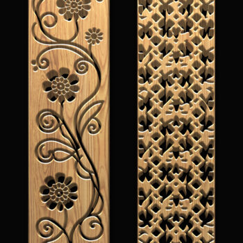 Intra απο ξύλο plywood  Χρώμα wenge 3mm-4mm πάχος - Διακοσμητικά αρχεία πάνελ κοπής με λέιζερ Δίασταση 4500x5400 cm INTRAFABR-55866024 - Image 2