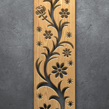 Intra απο ξύλο plywood  Χρώμα wenge 3mm-4mm πάχος - Διακοσμητικά αρχεία πάνελ κοπής με λέιζερ Δίασταση 4500x5400 cm INTRAFABR-55866024 - Image 3