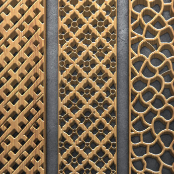 Intra απο ξύλο plywood  Χρώμα wenge 3mm-4mm πάχος - Διακοσμητικά αρχεία πάνελ κοπής με λέιζερ Δίασταση 4500x5400 cm INTRAFABR-55866024 - Image 4