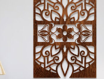 Intra απο ξύλο plywood  Χρώμα wenge 3mm-4mm πάχος - Διακοσμητικό πάνελ κοπής με λέιζερ πακέτο Δίασταση 20x20 cm INTRAFABR-97563273 - Image 6