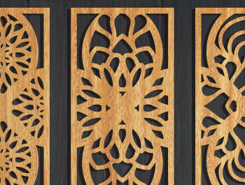 Intra απο ξύλο plywood  Χρώμα wenge 3mm-4mm πάχος - Διακοσμητικό πάνελ κοπής με λέιζερ πακέτο Δίασταση 20x20 cm INTRAFABR-97563379 - Image 8