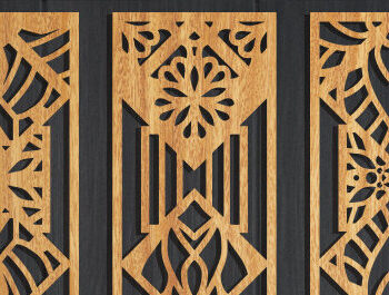 Intra απο ξύλο plywood  Χρώμα wenge 3mm-4mm πάχος - Διακοσμητικό πάνελ κοπής με λέιζερ πακέτο Δίασταση 20x20 cm INTRAFABR-97563379 - Image 10