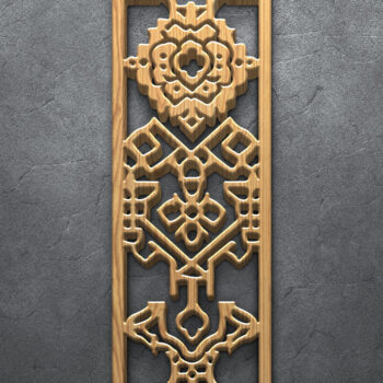 Intra απο ξύλο plywood  Χρώμα wenge 3mm-4mm πάχος - Διακοσμητικό Σετ πάνελ κοπής με λέιζερ Δίασταση 3600x7200 cm INTRAFABR-97563544 - Image 4