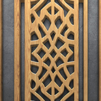 Intra απο ξύλο plywood  Χρώμα wenge 3mm-4mm πάχος - Διακοσμητικό Σετ πάνελ κοπής με λέιζερ Δίασταση 3600x7200 cm INTRAFABR-97563544 - Image 5