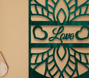 Intra απο ξύλο plywood  Χρώμα wenge 3mm-4mm πάχος - Διακοσμητικό πάνελ κοπής με λέιζερ Δίασταση 20x20 cm INTRAFABR-97563572