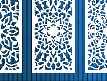 Intra απο ξύλο plywood  Χρώμα wenge 3mm-4mm πάχος - Διακοσμητικό πάνελ κοπής με λέιζερ διακόσμηση τοίχου Δίασταση 30x20 cm INTRAFABR-97563929 - Image 1