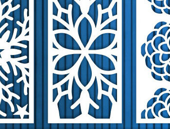 Intra απο ξύλο plywood  Χρώμα wenge 3mm-4mm πάχος - Διακοσμητικό πάνελ κοπής με λέιζερ διακόσμηση τοίχου Δίασταση 30x20 cm INTRAFABR-97564329 - Image 1