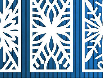 Intra απο ξύλο plywood  Χρώμα wenge 3mm-4mm πάχος - Διακοσμητικό πάνελ κοπής με λέιζερ διακόσμηση τοίχου Δίασταση 30x20 cm INTRAFABR-97564429 - Image 1