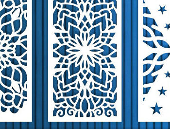 Intra απο ξύλο plywood  Χρώμα wenge 3mm-4mm πάχος - Διακοσμητικό πάνελ κοπής με λέιζερ διακόσμηση τοίχου Δίασταση 30x20 cm INTRAFABR-97564470 - Image 1