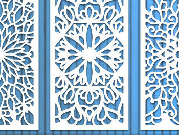 Intra απο ξύλο plywood  Χρώμα wenge 3mm-4mm πάχος - Διακοσμητικό πάνελ κοπής με λέιζερ διακόσμηση τοίχου Δίασταση 30x20 cm INTRAFABR-97564521 - Image 1