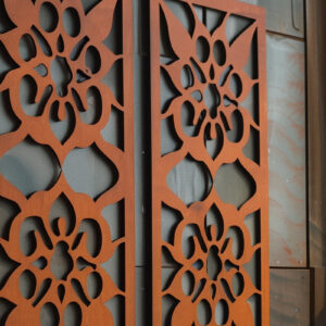 Intra απο ξύλο plywood  Χρώμα wenge 3mm-4mm πάχος - Διακοσμητικό πρότυπο πάνελ κοπής λέιζερ Δίασταση 20x20 cm INTRAFABR-97564649