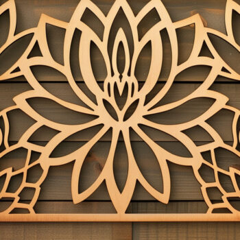 Intra απο ξύλο plywood  Χρώμα wenge 3mm-4mm πάχος - Διακοσμητικό πρότυπο πάνελ κοπής λέιζερ Δίασταση 20x20 cm INTRAFABR-97564708 - Image 1